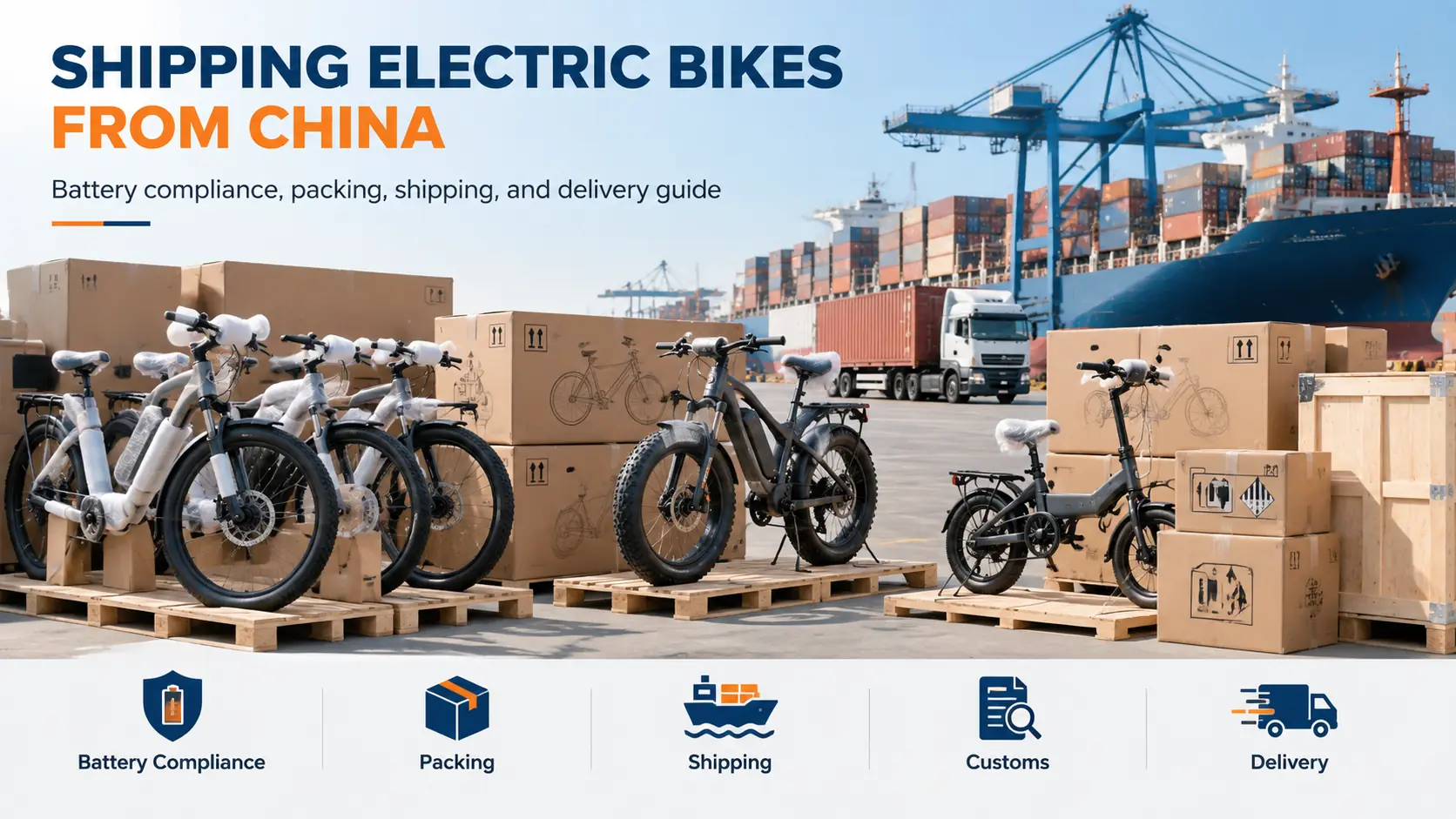 Shipping electric bikes from China by sea, air and DDP