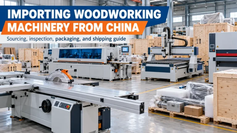 Woodworking machinery in a Chinese manufacturing factory